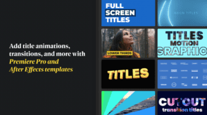 A snapshot of the After Effects and Premiere Pro templates available in Storyblocks.