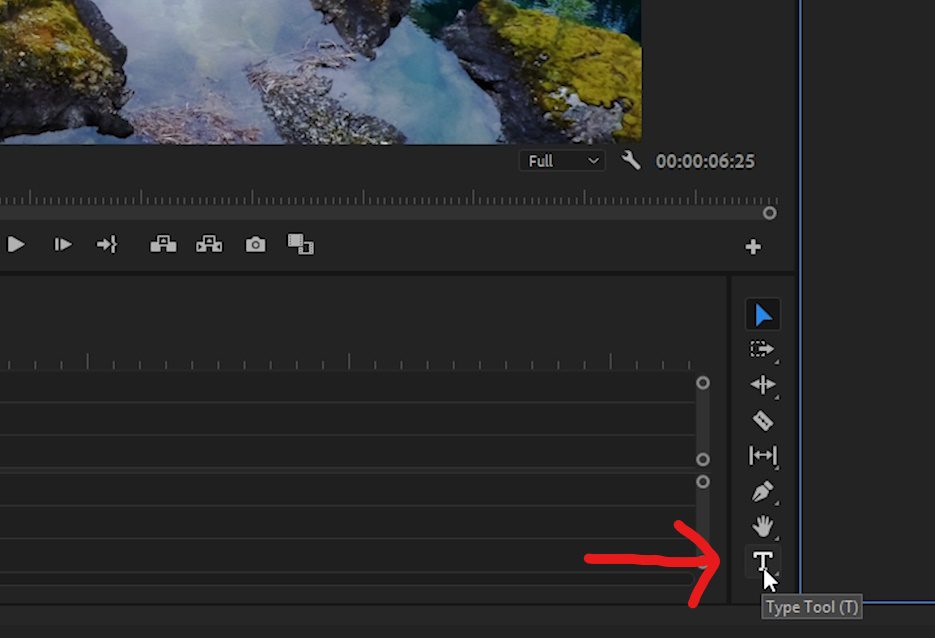 Type Tool in Adobe Premiere Pro